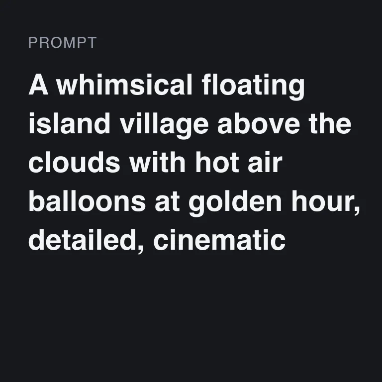 The prompt typed into the AI image generator