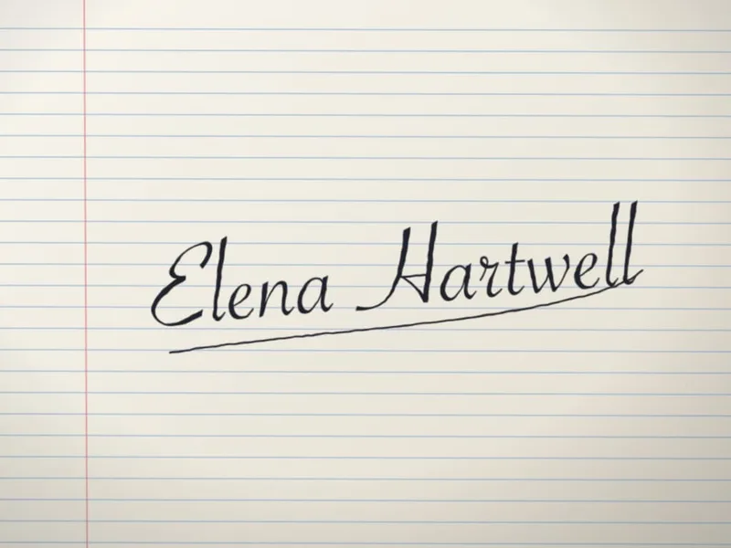 Signature on lined paper before making a transparent background PNG