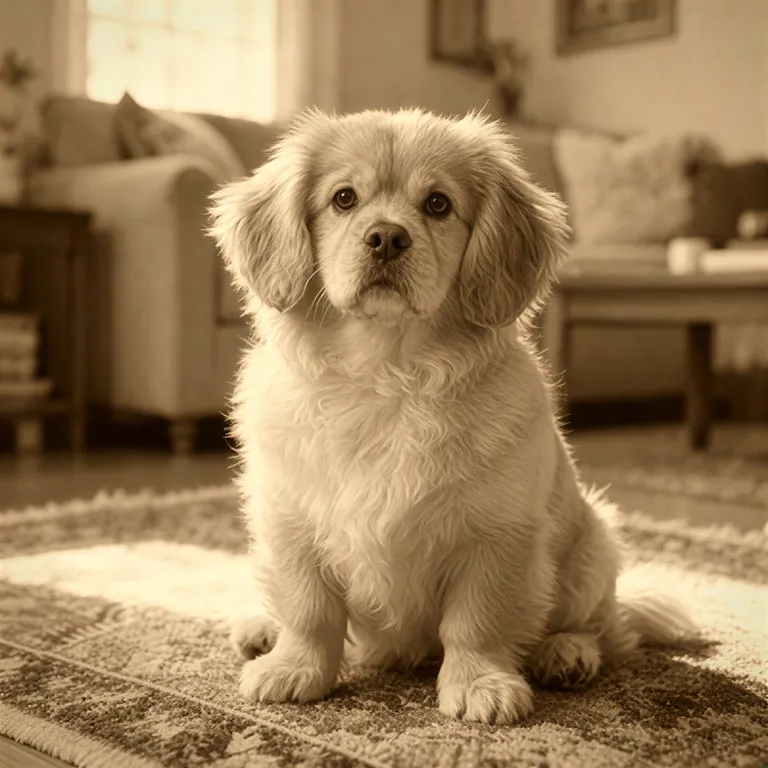 The same pet photo after restoring and deblurring: scratches gone, fur and eyes sharper